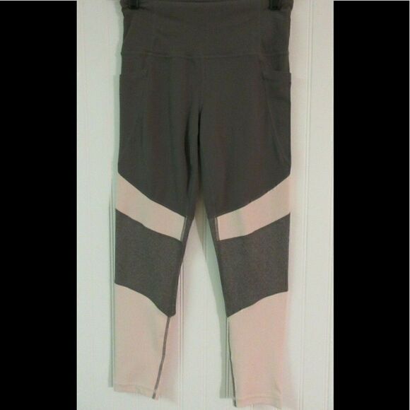 Athleta Pants - Athleta yoga pants gray & pink sz small